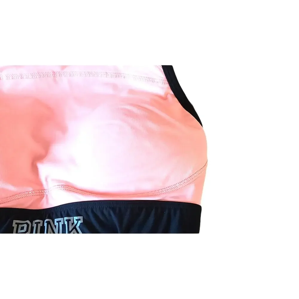 VS pink racer back peach bra ultimate lightly lined women's medium - Picture 3 of 7